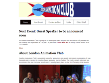 Tablet Screenshot of londonanimationclub.com